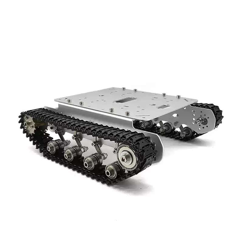 Teljesen fém ütéscsillapító lánctalpas tartály robot alváz